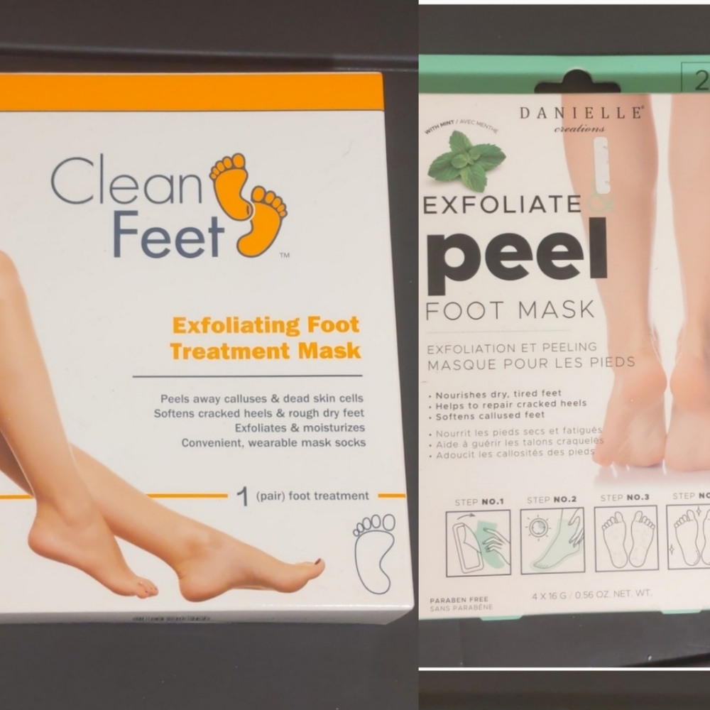 Lot Bundle Clean Feet (1 Pair) Danielle (2 Pairs Exfoliating Foot Treatment Mask